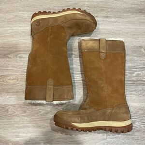 Timberland Women's MT Hayes Light Brown Pull On Waterproof Snow Boots A1ZF7